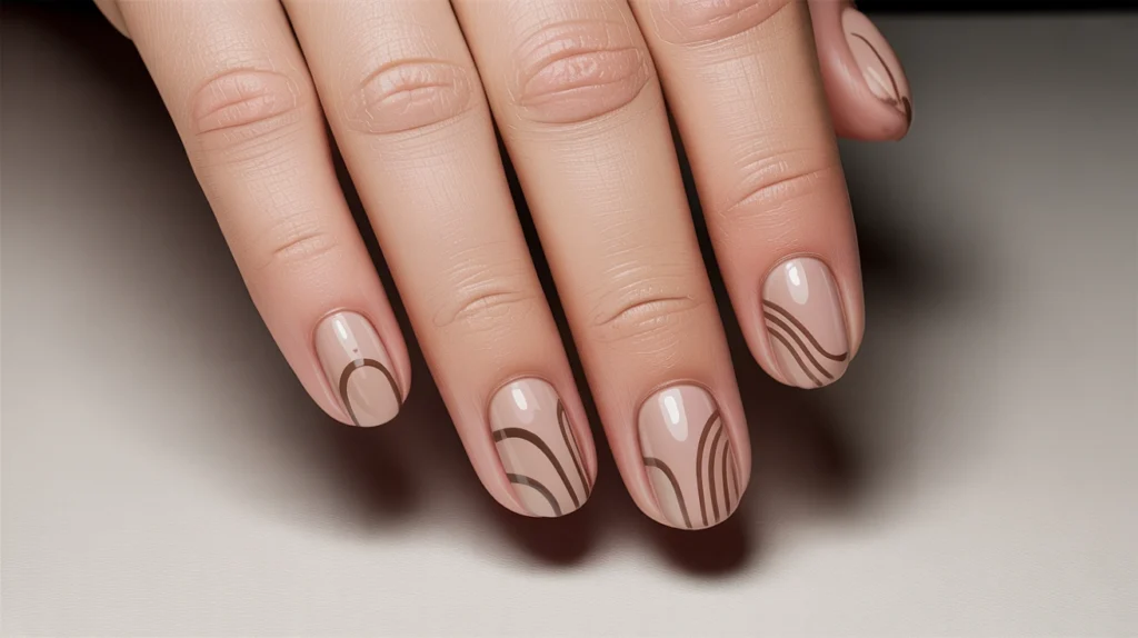 15. Minimalist Brown Lines