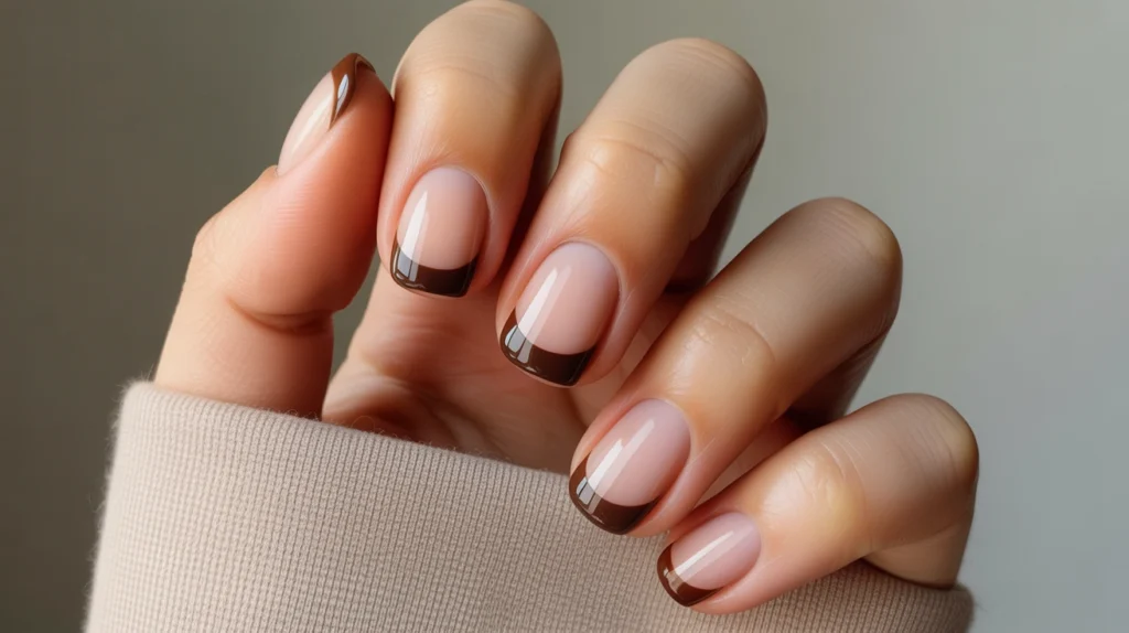 4. Brown French Tips
