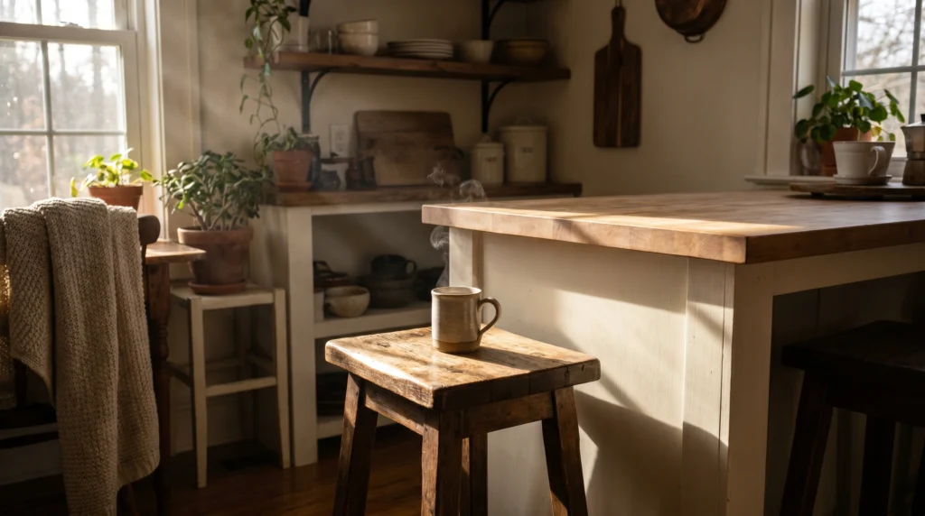 A Small Seating Corner That Feels Lived-In