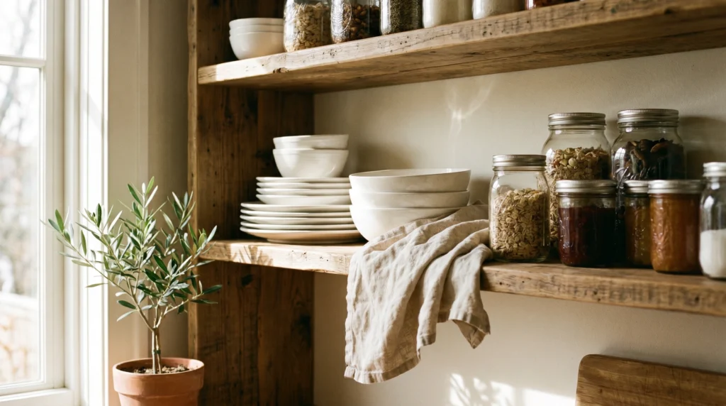 Open Shelving With Real Everyday Items