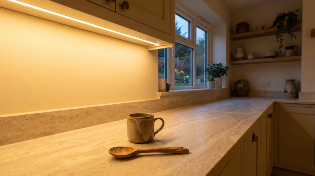 Warm Under-Cabinet Lighting