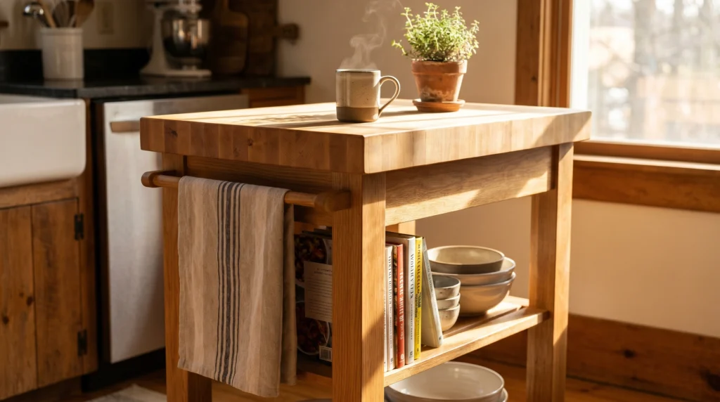 Island-on-Wheels Layout for Flexibility