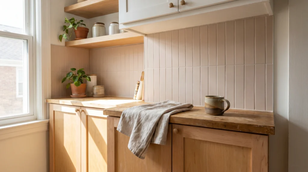 Vertical Subway Tiles for Height Illusion