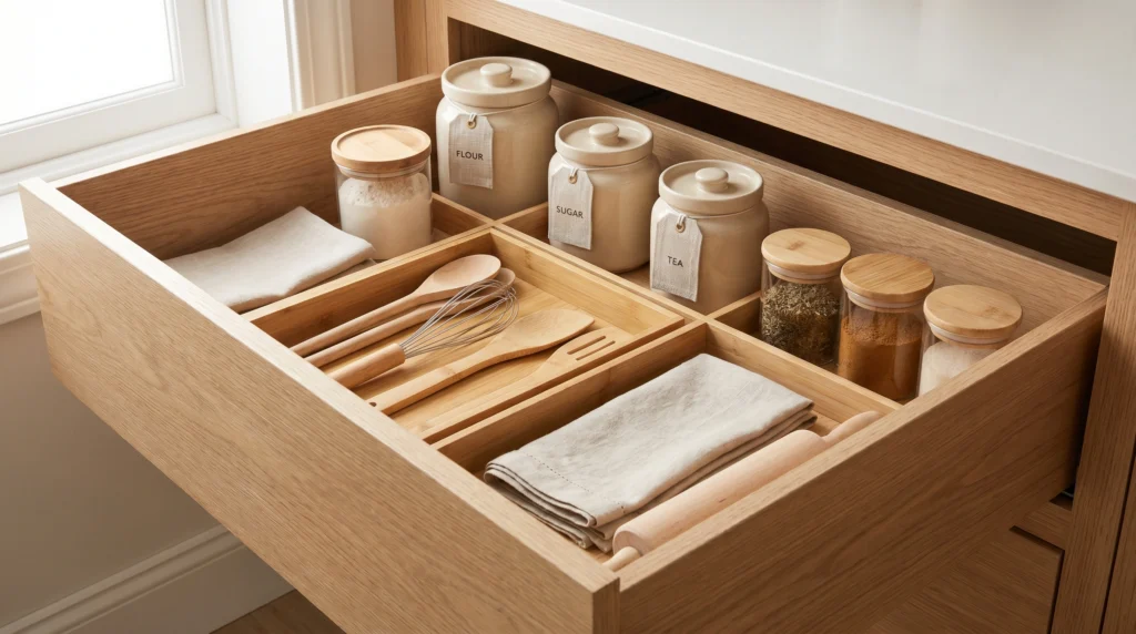 Hidden Storage Layout for a Clean Look