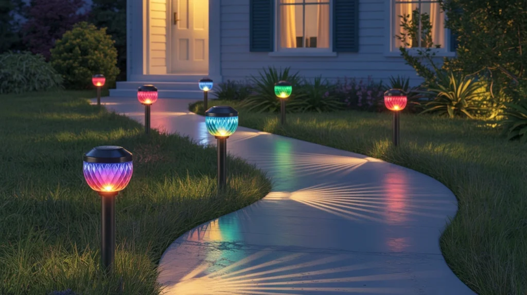 Beau Jardin Color-Changing Solar Pathway Lights