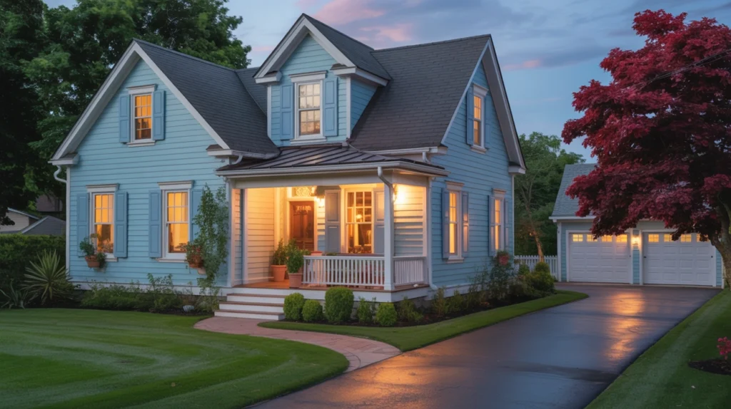 Light blue exterior paint 