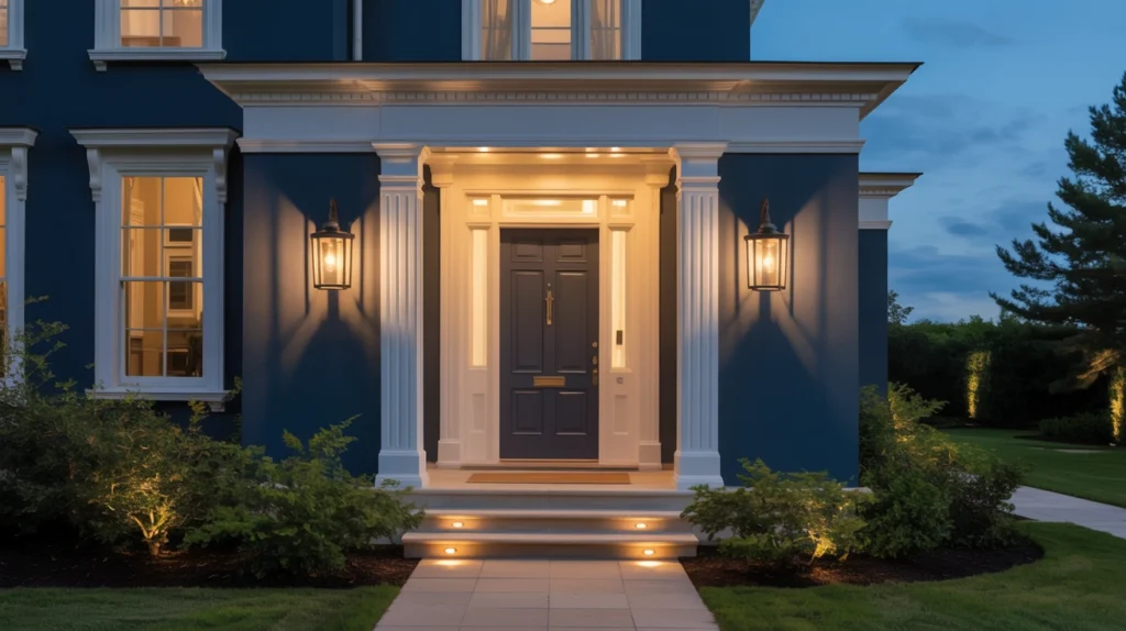 Navy Blue Paint with Nautical Lanterns 