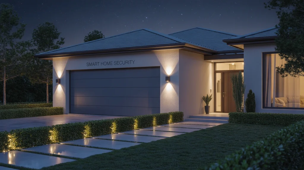 A photograph of a modern smart home & Lights
