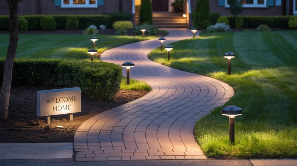 winding brick walkway