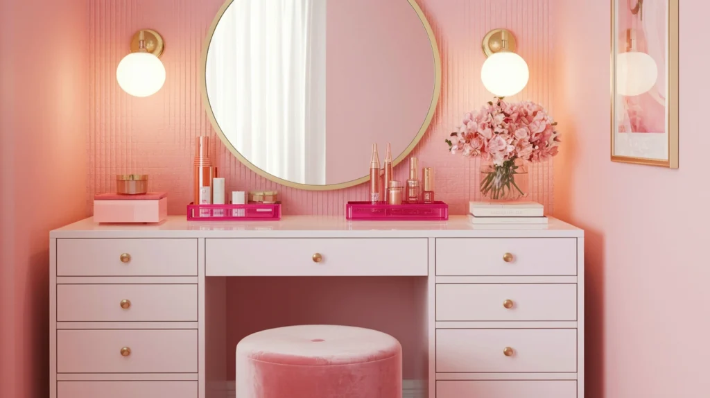 Create a Blush Vanity or Makeup Nook