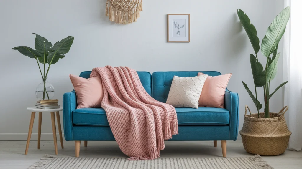 Drape a Throw Blanket