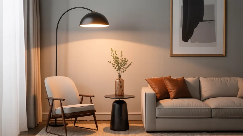 Use Floor Lamps as Sculptural Statements