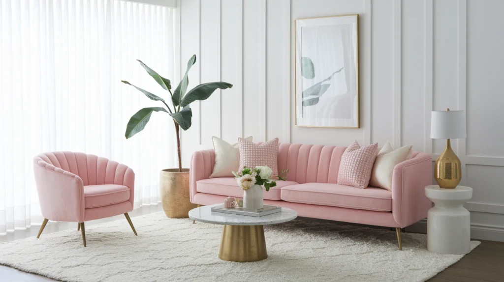 Use Pink and White Artwork as a Focal Point