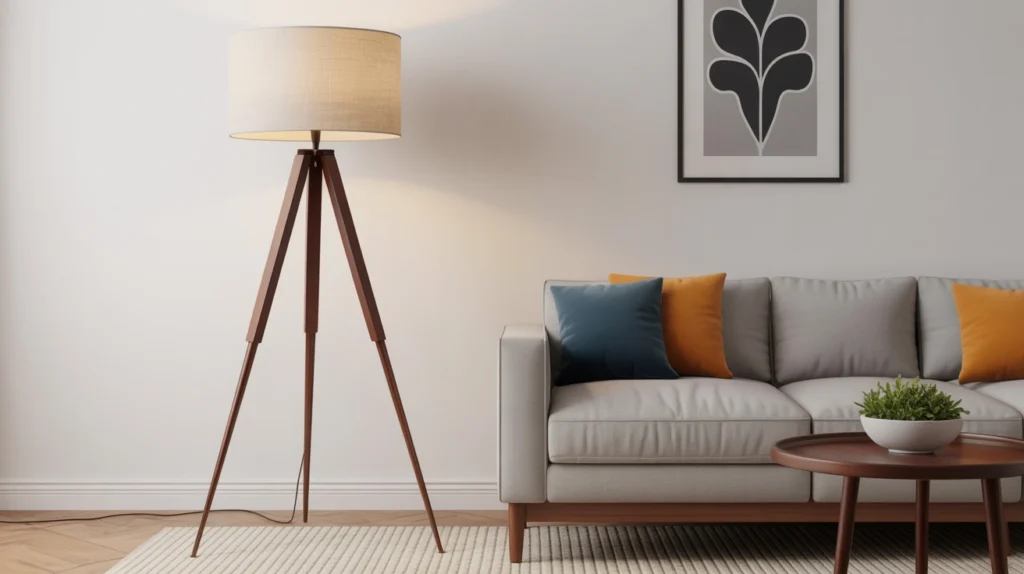 5. Mid-Century Modern Tripod Lamp