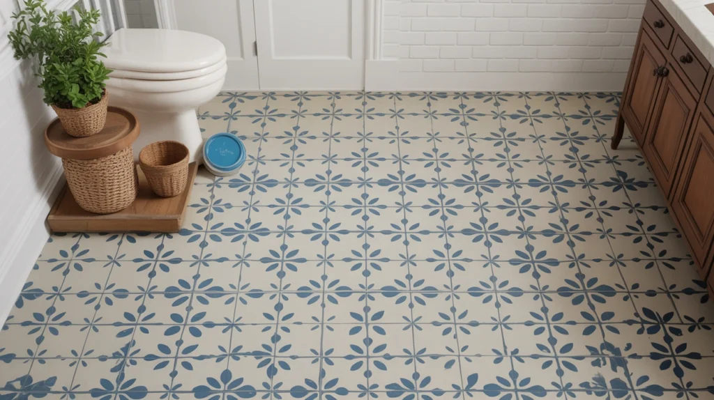 Stencil a Floor or Backsplash