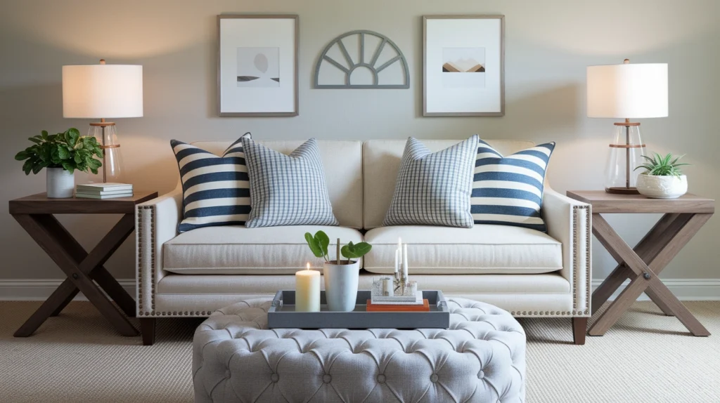 Balance with a Coffee Table or Ottoman