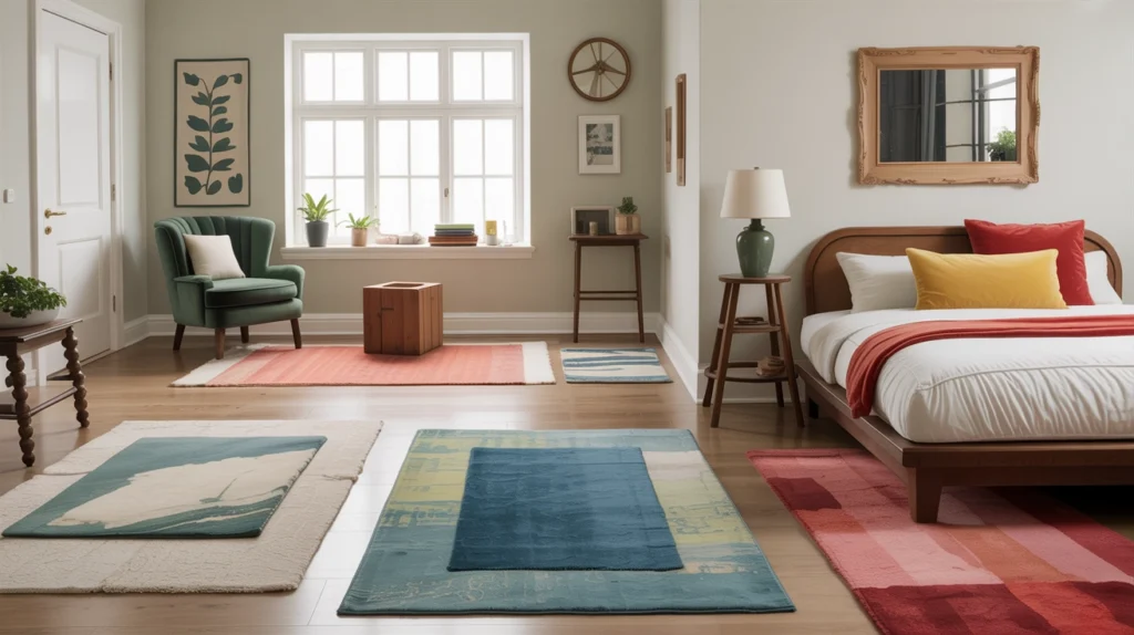 6. Use Carpets for Layered Floors