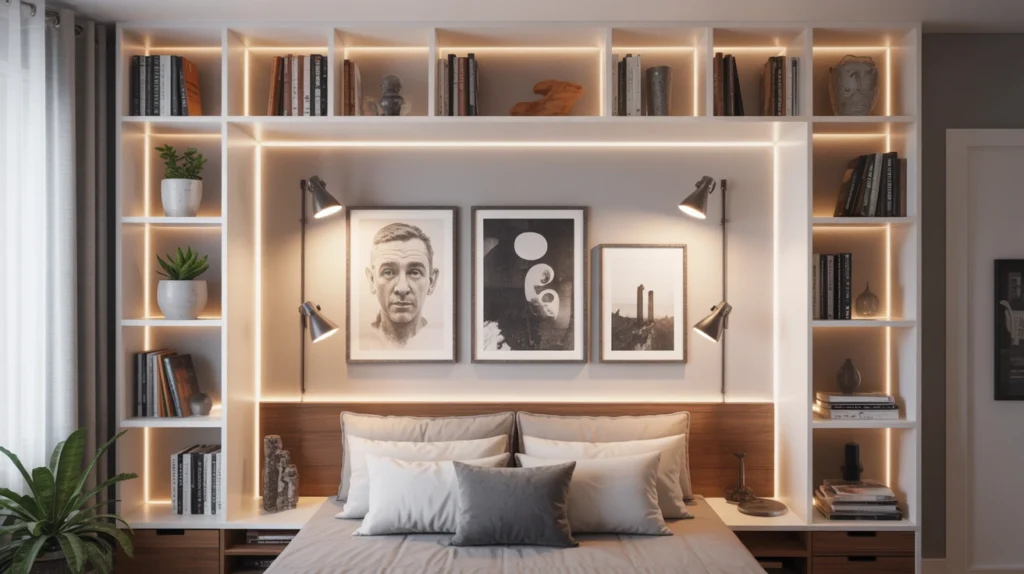 Frame Art or Shelves with Accent Lighting