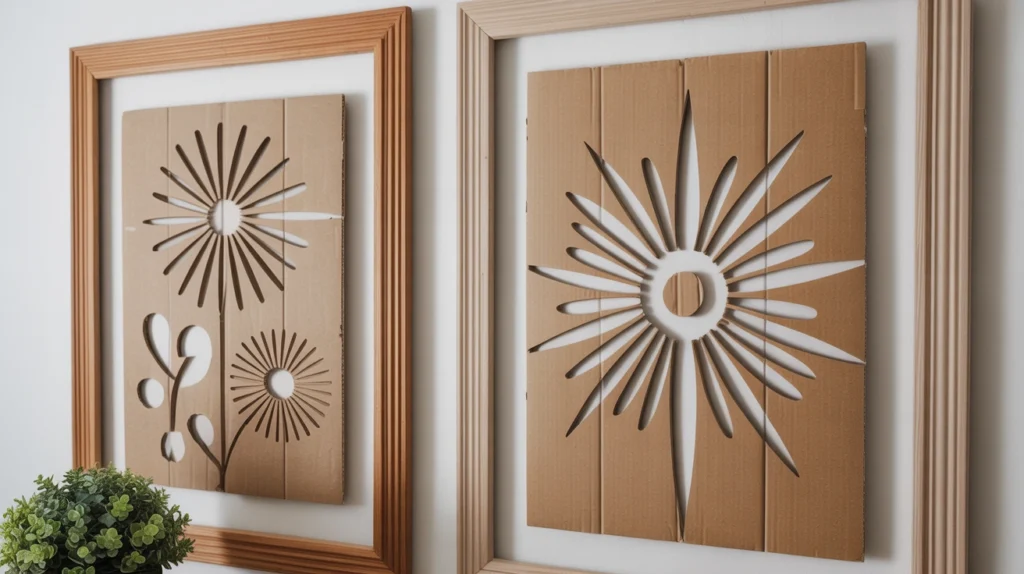 Stencil + Cardboard Wall Art