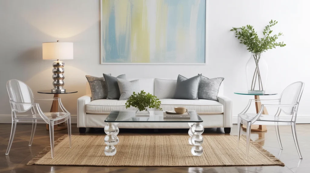 Use Transparent or Leggy Furniture