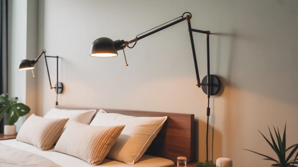 8. Wall-Mounted Swing Arm Lamp