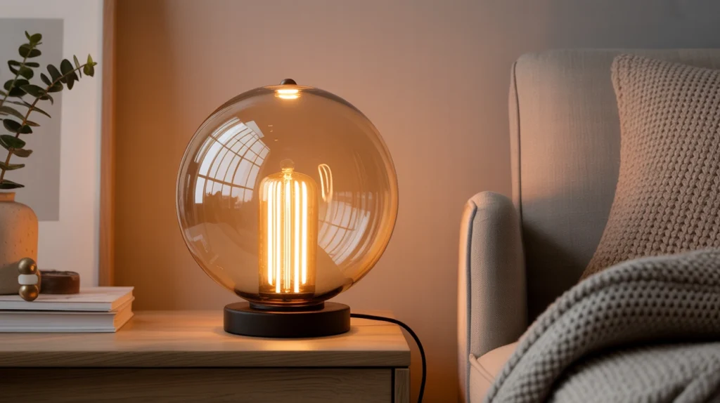 9. Glass Orb Table Lamp