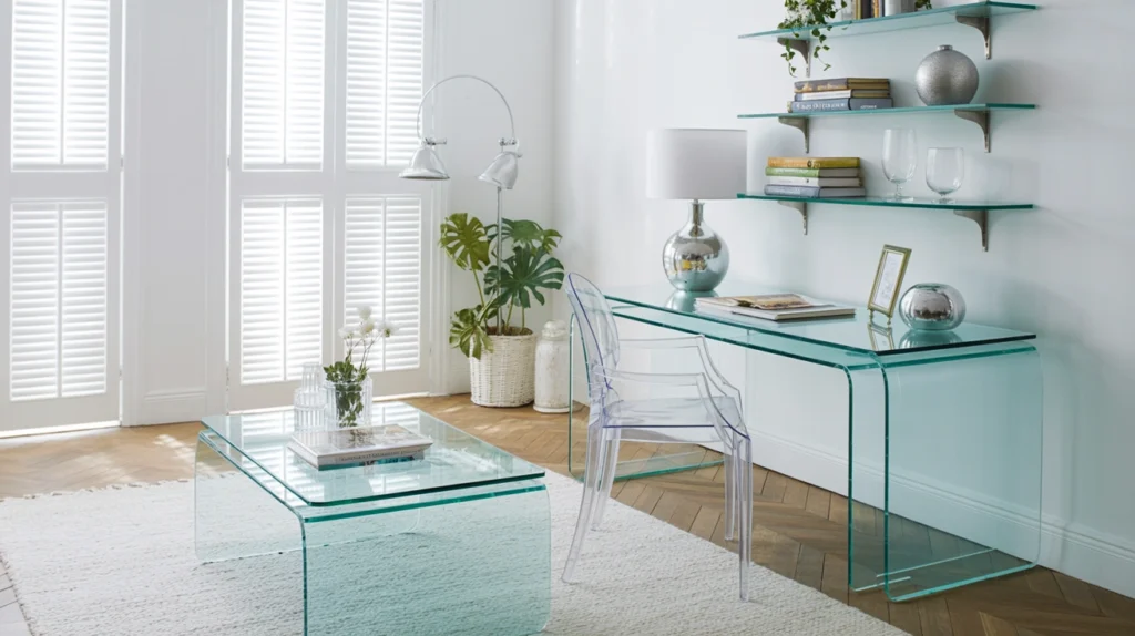 Use Glass and Lucite for Airy Appeal