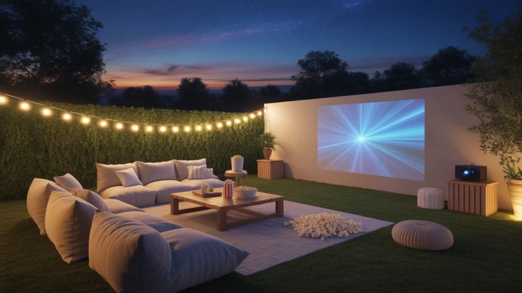 Backyard Movie Night Under the Stars