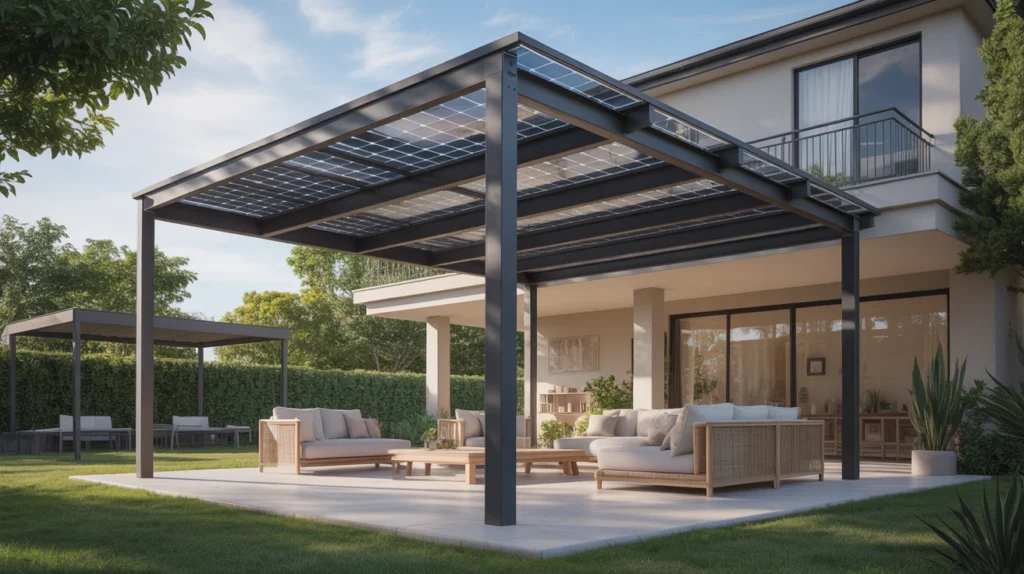 12. Solar Panel Pergola or Canopy