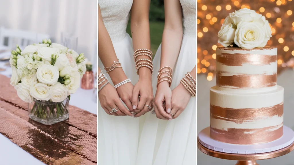 15. Rose Gold and White