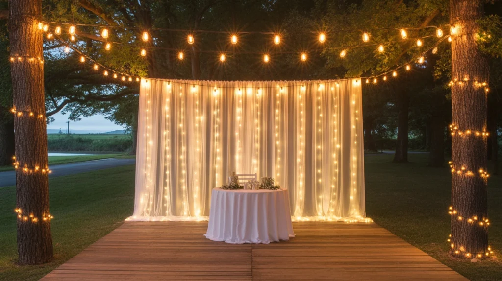 2. Fairy Light Backdrops