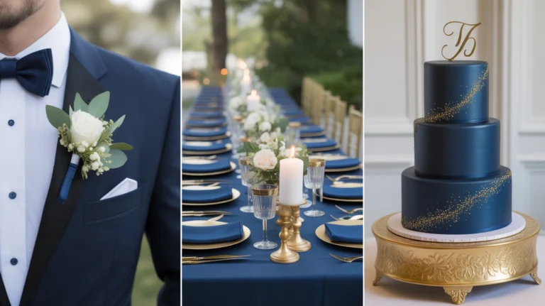 Navy Blue and Gold