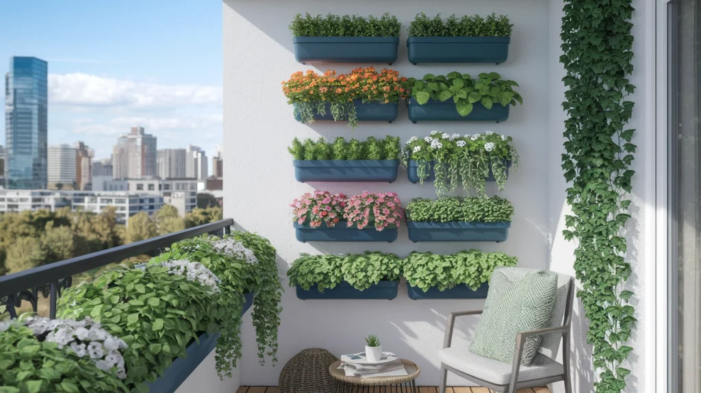 4. Go Green with Vertical Planters