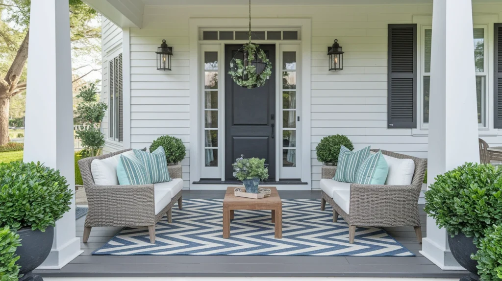 8. Lay Down a Statement Outdoor Rug