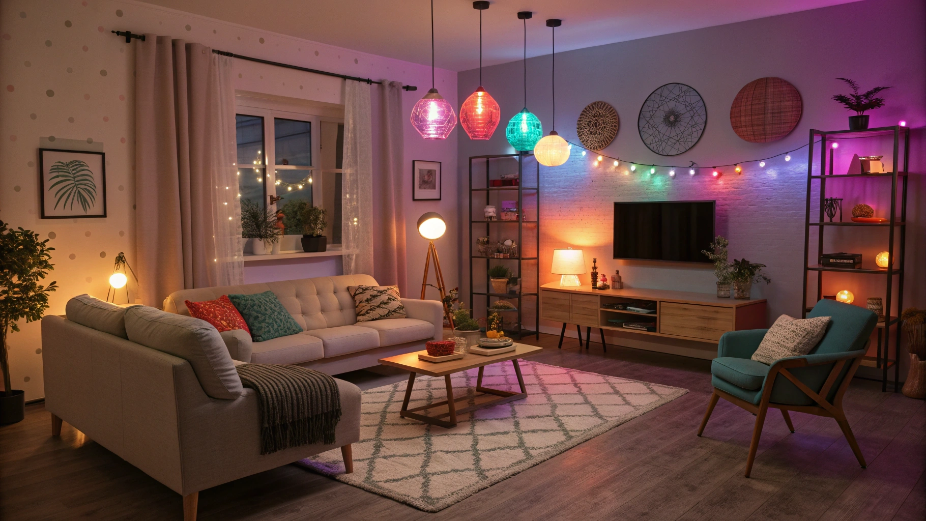 Brighten Up Your Living Room With Fun Lighting