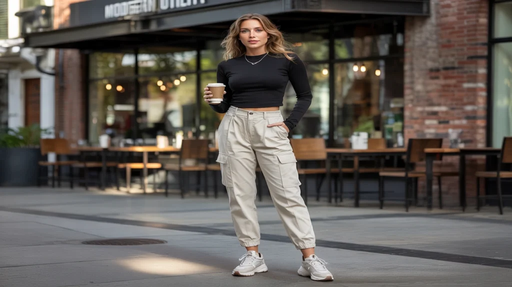 2. The Modern Utility Cargo Pants & A Fitted Top