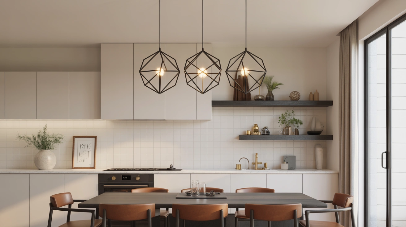7. Modern Geometric Chandeliers