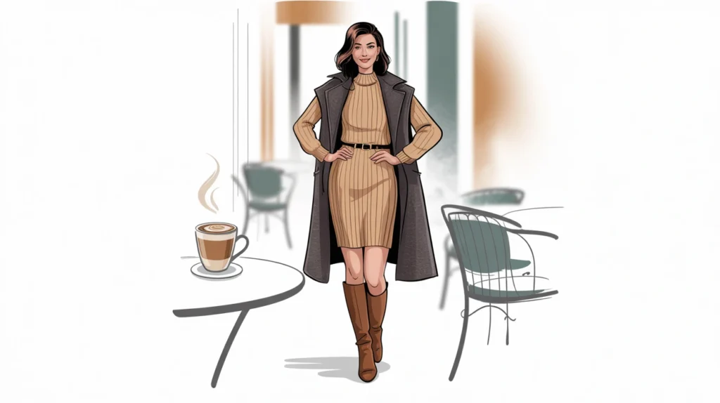 The Sweater Dress & Tall Boots