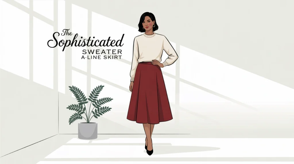 The Sophisticated Sweater & A-Line Skirt