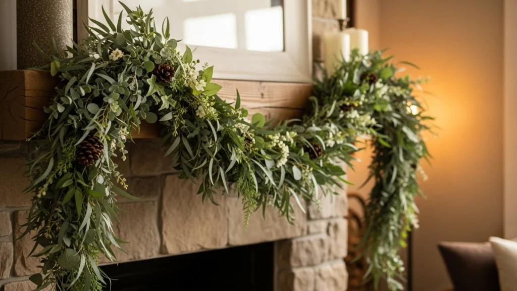 1. Greenery Garland with Natural Drape.