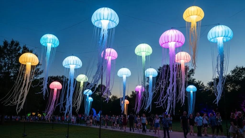 12. Seasonal Jellyfish Light Installations.