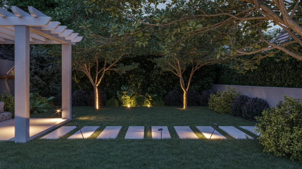 3. Downlighting for a Soft, Moonlit Effect