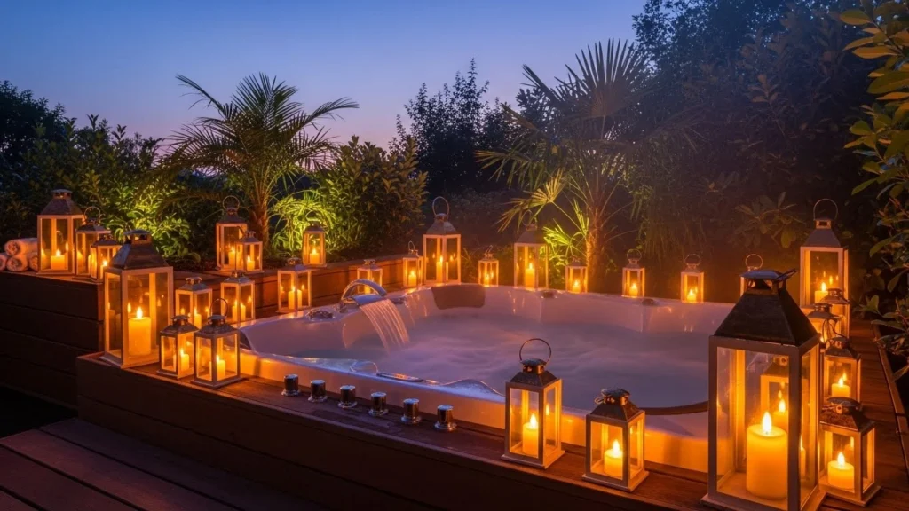 3. Lantern Lighting for a Spa Feel