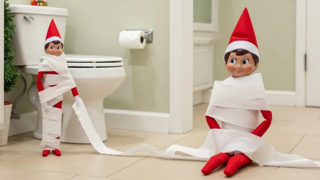 4. Elf Wrapped in Toilet Paper