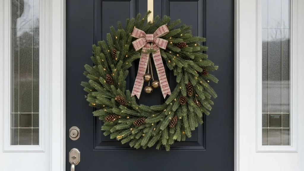 4. Festive Front Door Wreath