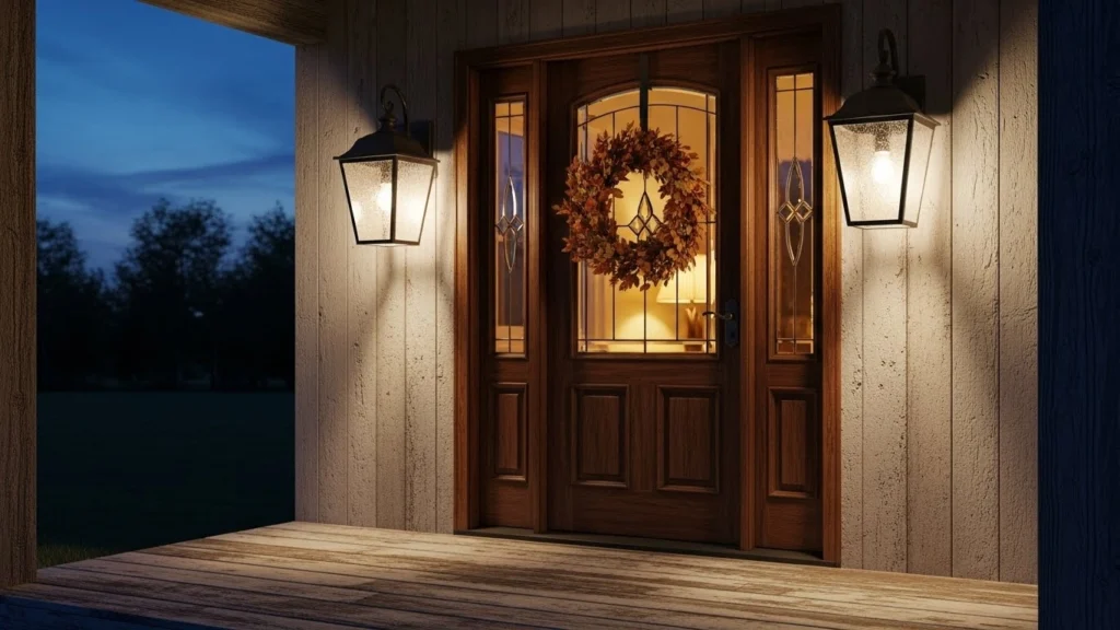 4. Porch Lanterns with Soft Glow.
