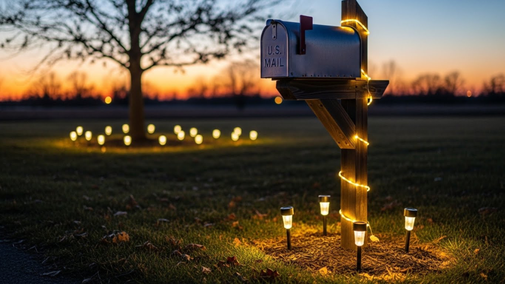 4. Solar Lights for a Soft Holiday Glow