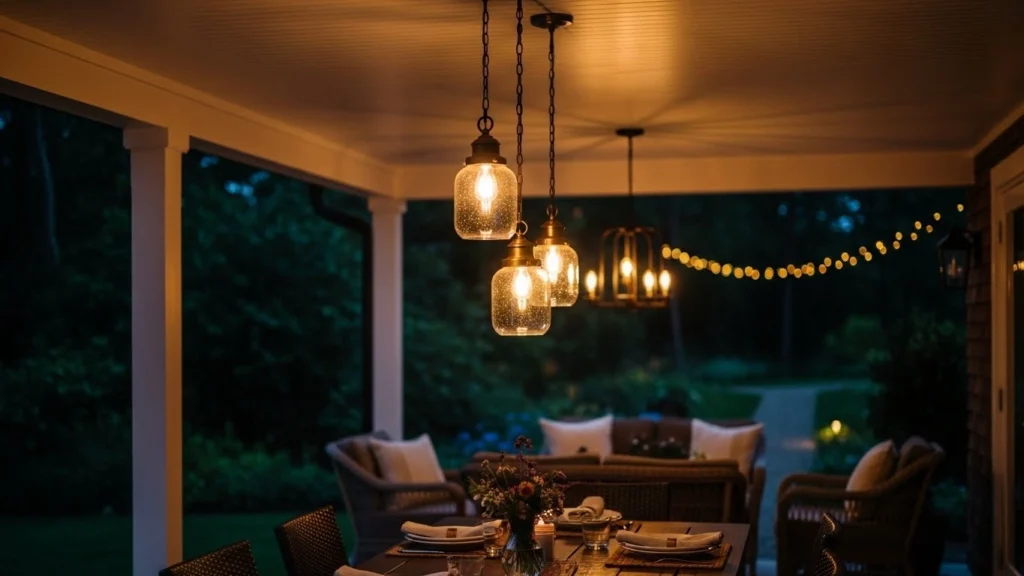 5. Pendant Lights for Covered Outdoor Spaces.