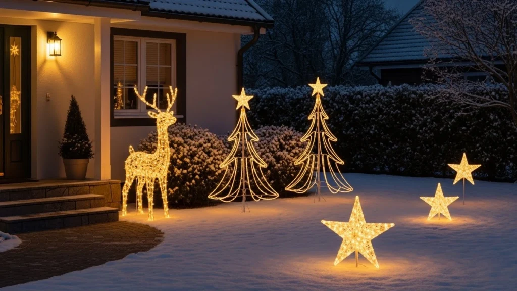 6. Illuminated Outdoor Christmas Figures