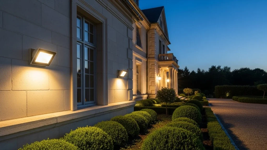 8. Exterior Flood Lights with Refined Design